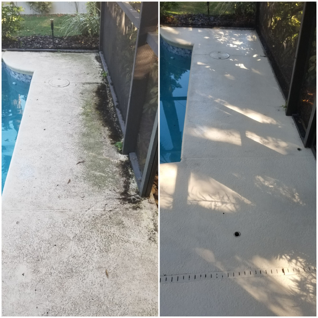 Pool Deck Soft Washing in Orlando, FL